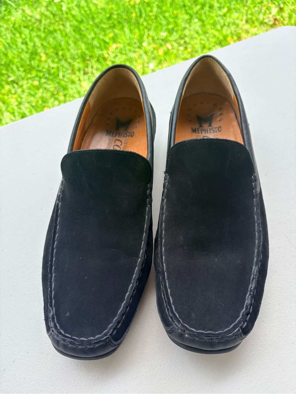 Mephisto Men's Black Suede Slip-On Loafers - Sleek Moc Toe